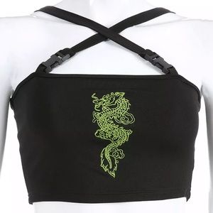 Black Dragon Crop Top